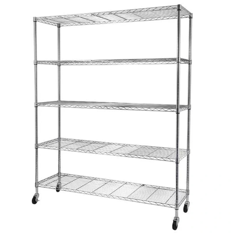 5-Tier Steel Wire Shelving with Wheels - (59.06 x 17.72 x 70.87) 3