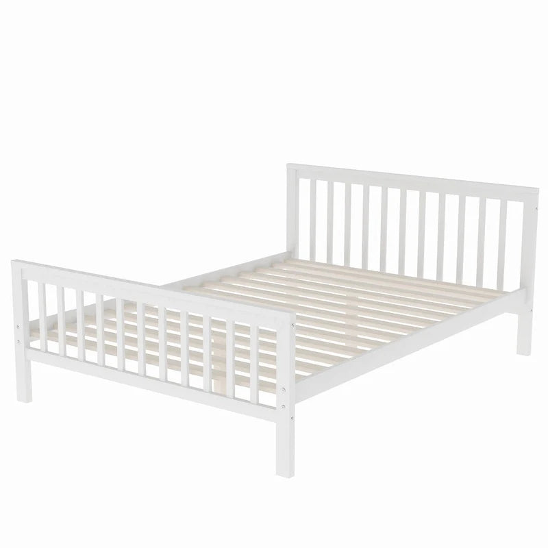Twin Over Full Wood Loft Bed with Staircase,High Guardrails and Ladder 6