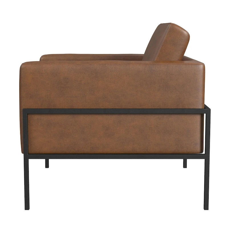 HomePop Modern Upholstered Club Chair w/Metal Frame 29