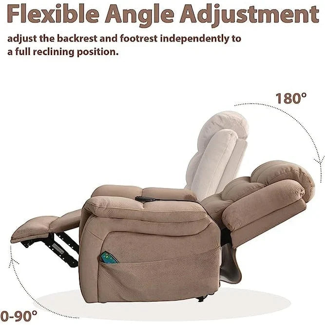 Lay flat recliner Power Lift Recliner Chair for Elderly with Massage and Heat 8
