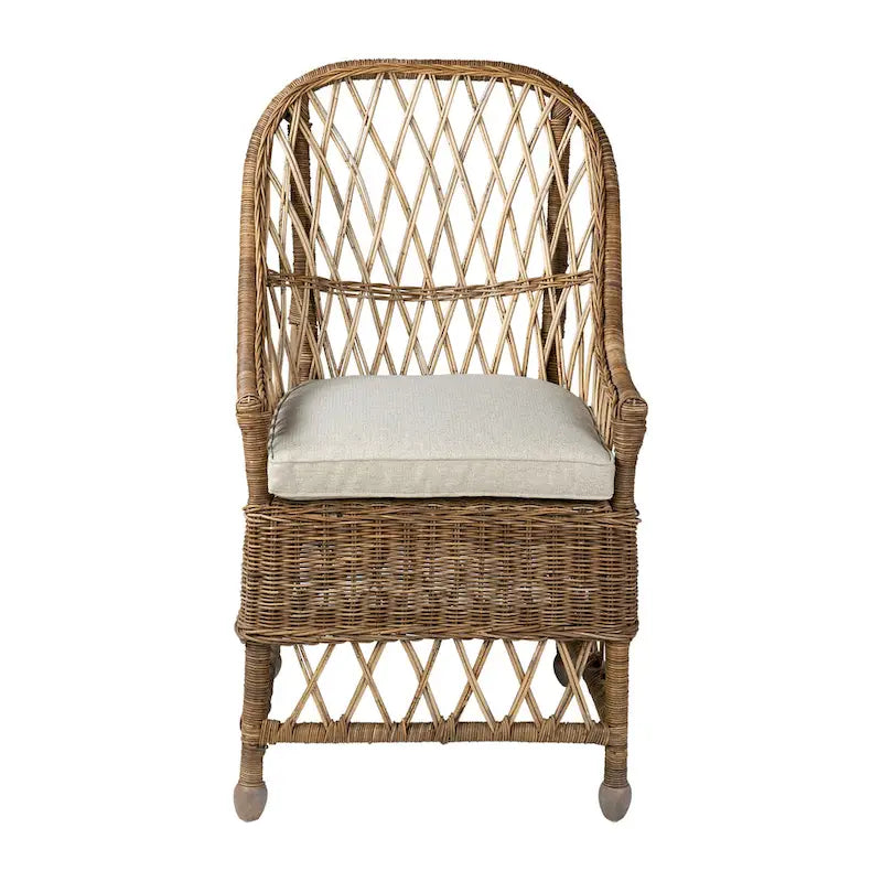 Bayside Curvilinear Rattan Cushioned Dining Chair by East at Main - 22x23x39 5