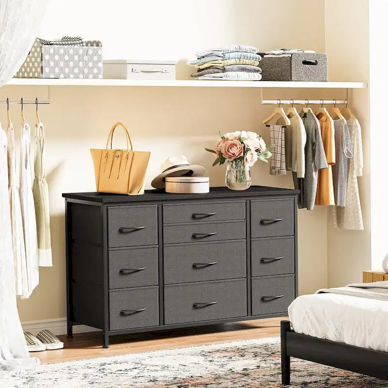 Bedroom Dresser with 10 Large Drawers for 55 Long TV Stand - 55 inches 47