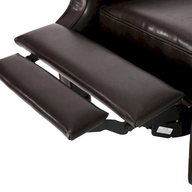 Walter Brown Bonded Leather Recliner Club Chair by Christopher Knight Home 9