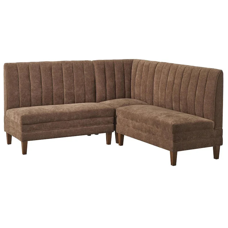 Lifestorey Kerrington 3-Piece Channel Back Upholstered Banquette Set 11