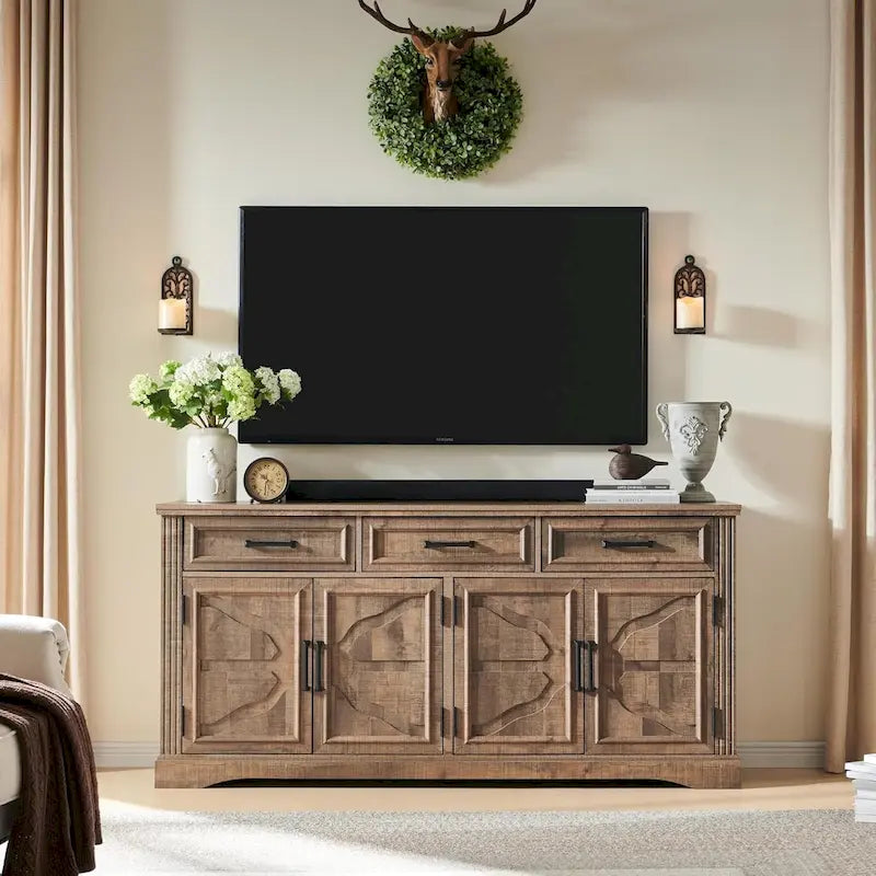 Farmhouse Buffet Sideboard Cabinet,Coffee Bar Wine Bar for Dining Room - N/A 19