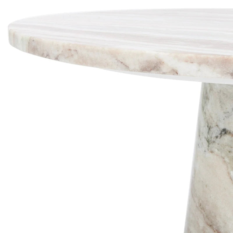 SAFAVIEH Couture Ghicu Tall Round Marble Accent Table - 22 In W x 21 In D x 24 In H - 21Wx21Dx24H 27