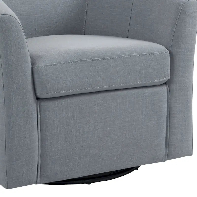 Set of 2 Modern Upholstered Swivel Barrel Chair Living Room Accent Chair 14