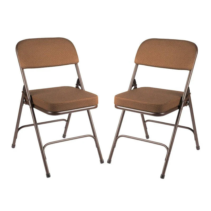 Hampden Furnishings Bernadine Collection Deluxe Fabric Padded Folding Chair, Pack of 2 8