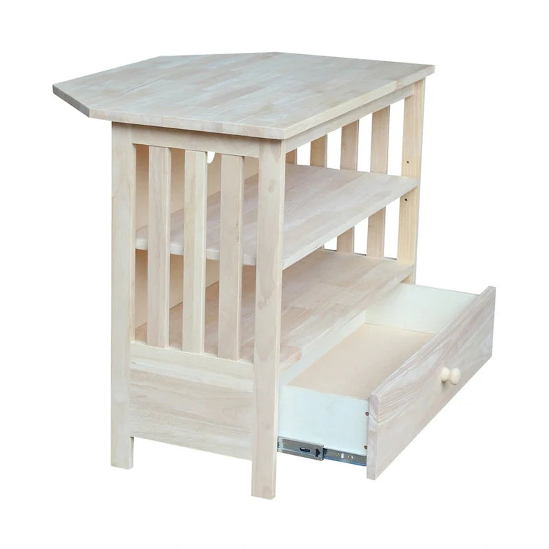 Solid Hardwood Mission Corner TV Stand 40