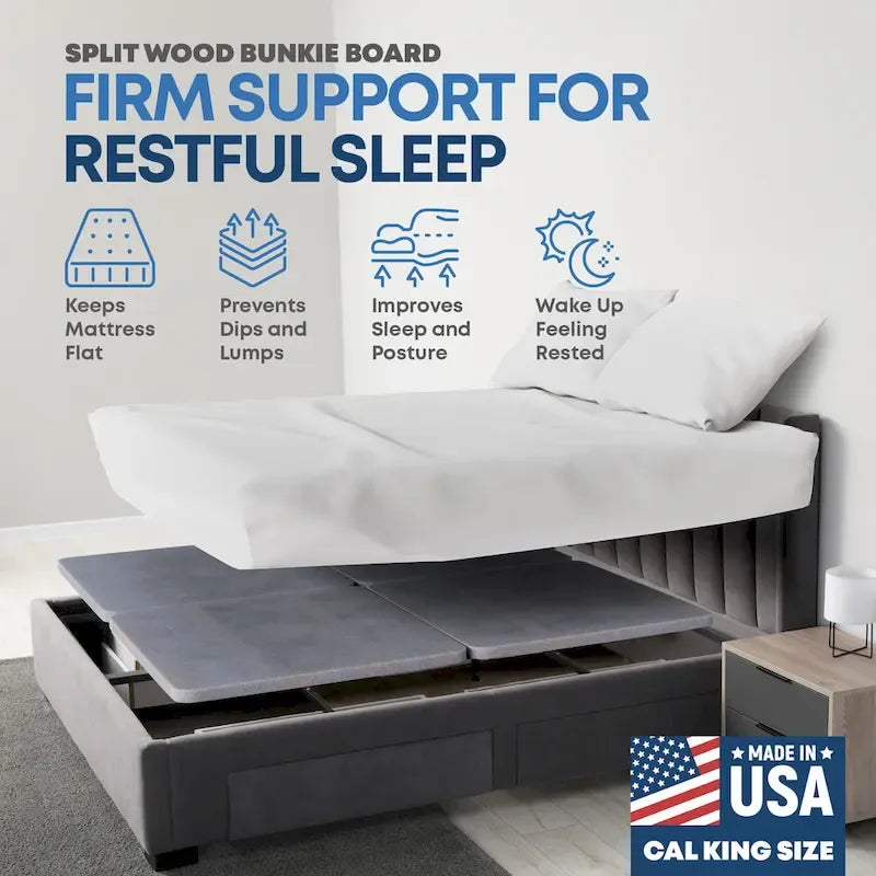 1.5 Split Wood Bunkie Board, Fully Assembled, Fabric Ventilation Cover - Replaces Wooden Slats or Box Spring for Bed Frames 21
