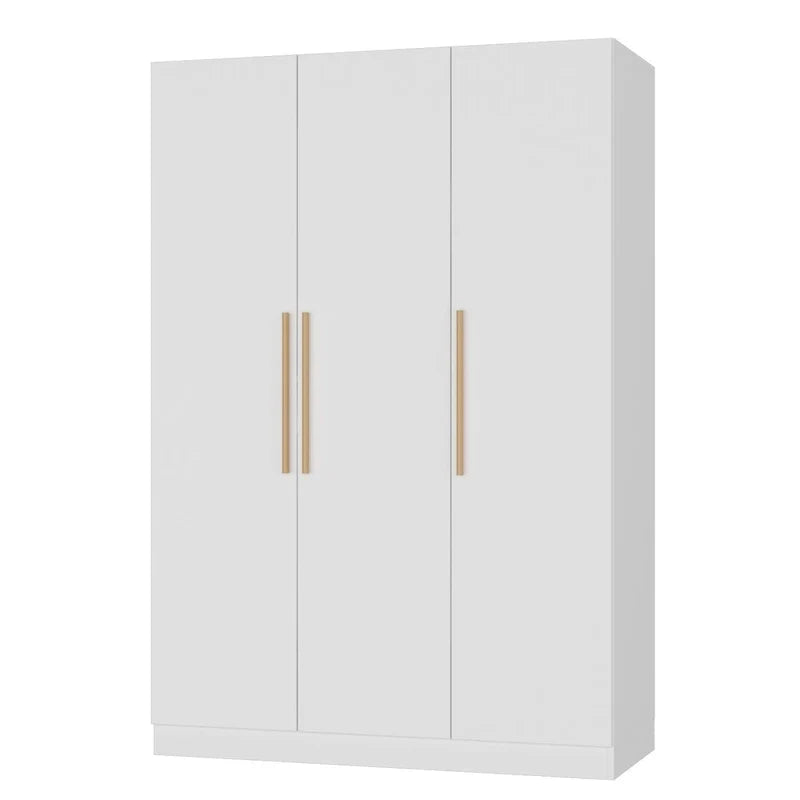 Wardrobe Armoire Wooden Closet Cabinet 6 Storage Cube and Hanging Rod 35