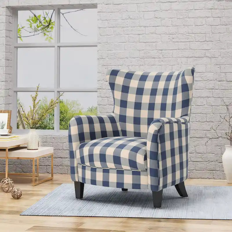 Modern Retro 30.25 High Back Upholstered Arm Chair with Wood Legs for Living Room 28