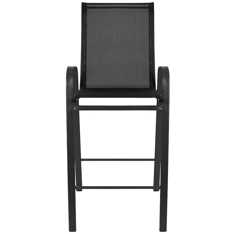4 Pack Outdoor Barstools with Flex Comfort Material - Patio Stool 16
