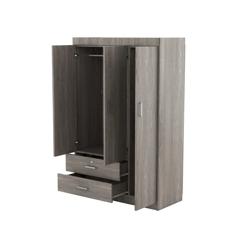 3-Door Wardrobe with 2 Drawers 21