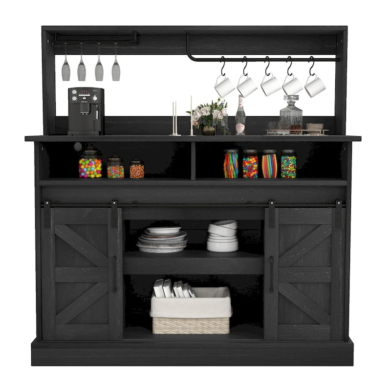 Moasis Farmhouse Coffee Bar Cabinet - 15.1D x 47.2W x 51.5H 10
