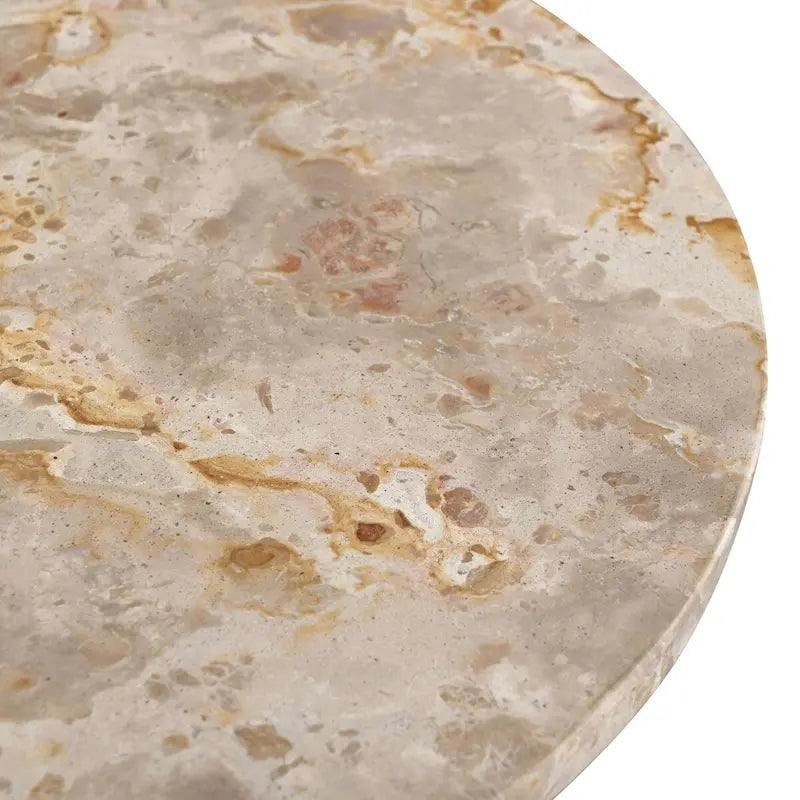 SAFAVIEH Couture Ghicu Tall Round Marble Accent Table - 22 In W x 21 In D x 24 In H - 21Wx21Dx24H 33