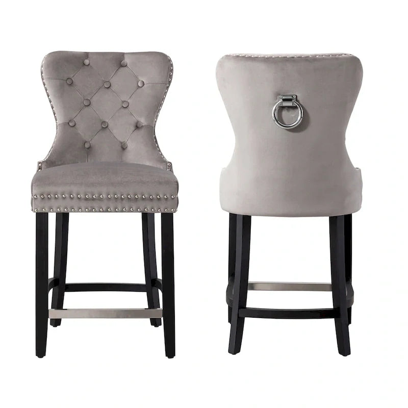 Sgabello da bancone Carter 24 Wingback Tufted Nailhead (set da 2) 16