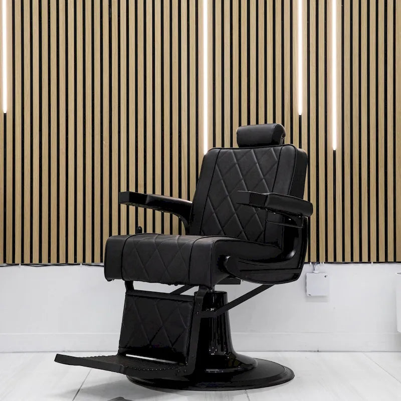 ROGERS Heavy Duty Barber Chair Reclining Barbershop Styling Chair, Black 6