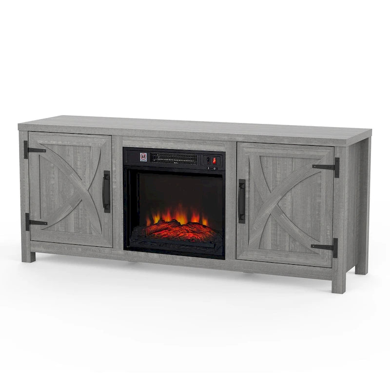 58 Farmhouse Electric Fireplace TV Stands Console Table for TV's up to 65 36