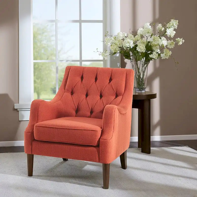 Modern Button Tufted Accent Chair 35