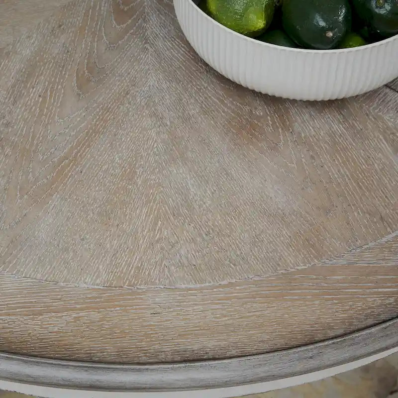 Magnolia Manor Round Pedestal Dining Table with Expandable Leaves - 2 Finishes 5