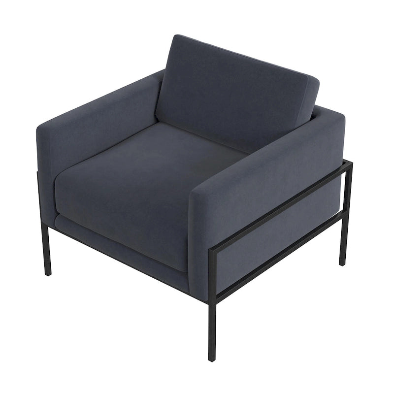 HomePop Modern Upholstered Club Chair w/Metal Frame 19