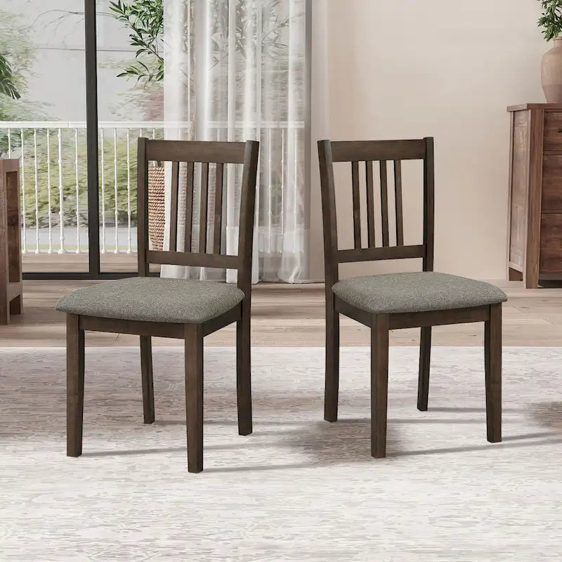 Set Tavolo e Sedie per Colazione in Cucina, Tavolo da Pranzo Quadrato in Legno, Tavolo da Pranzo Casuale con 4 Sedie Imbottite 31
