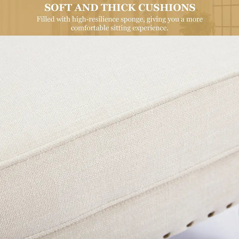 Set of 2 Arm Chair Upholstered Button Tufted Accent Chair with Lumbar Pillow Beige/ Grey/ Light Blue 28