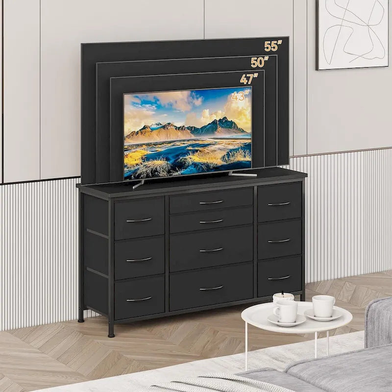 Bedroom Dresser with 10 Large Drawers for 55 Long TV Stand - 55 inches 28
