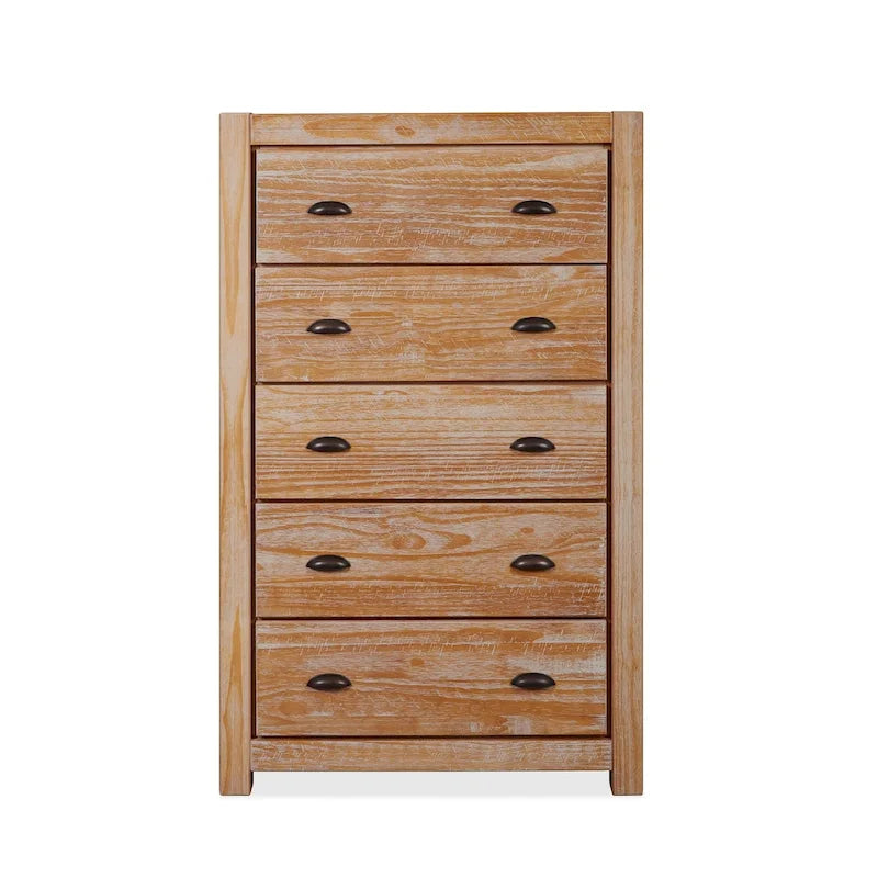 Grain Wood Furniture Montauk 5-drawer Solid Wood Chest 8