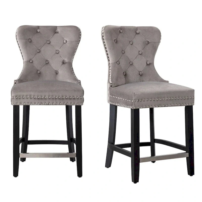 Sgabello da bancone Carter 24 Wingback Tufted Nailhead (set da 2) 23