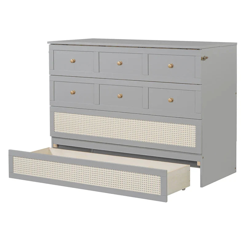 Nestfair Full Size Murphy Bed with Large Drawers 17