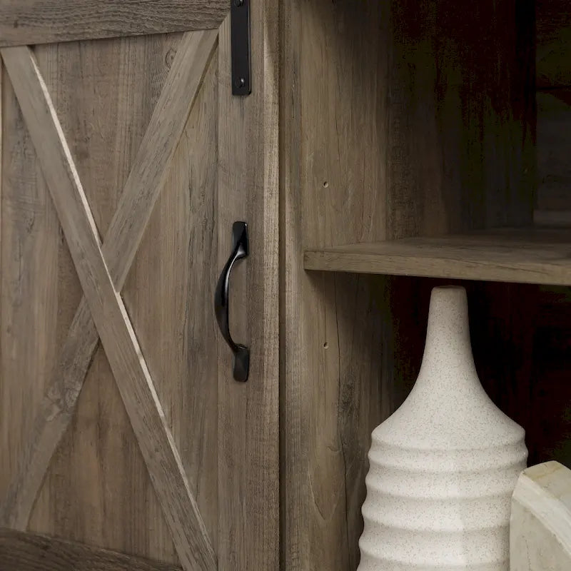 Middlebrook 52-inch Sliding Barn Door Corner TV Stand 11
