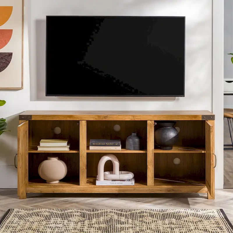 Middlebrook Firebranch 58-inch Barn Door TV Stand 9