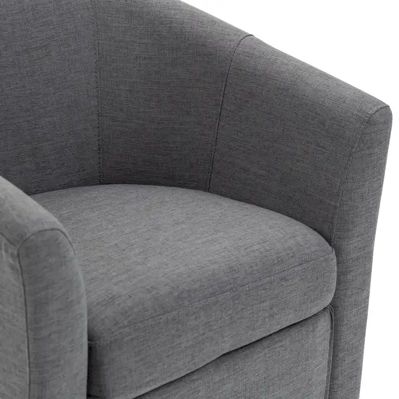 Set of 2 Modern Upholstered Swivel Barrel Chair Living Room Accent Chair 40