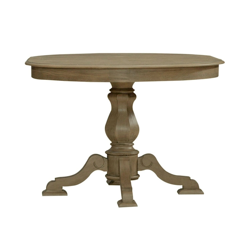 Magnolia Manor Round Pedestal Dining Table with Expandable Leaves - 2 Finishes 20