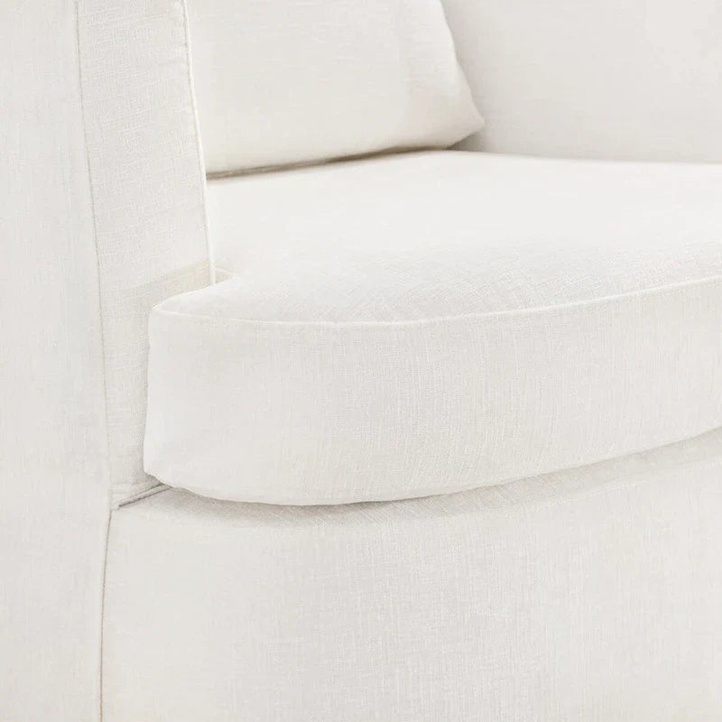 Modern Chenille Upholstered Swivel Accent Barrel Chair Set Modern Swivel Armchair for Living Room 19