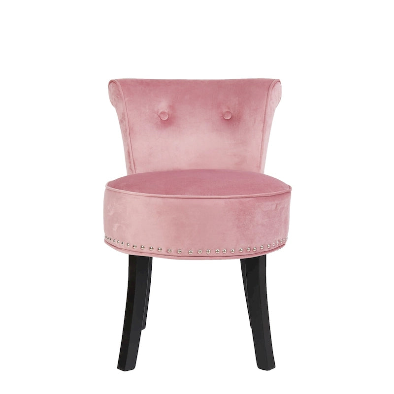 27.5 Tall Solid Wood Vanity Stool Chair - 27.5 H X 19 W X 11.8 D 11