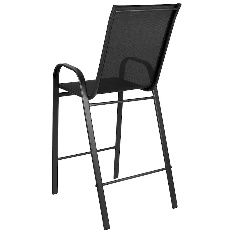 4 Pack Outdoor Barstools with Flex Comfort Material - Patio Stool 14