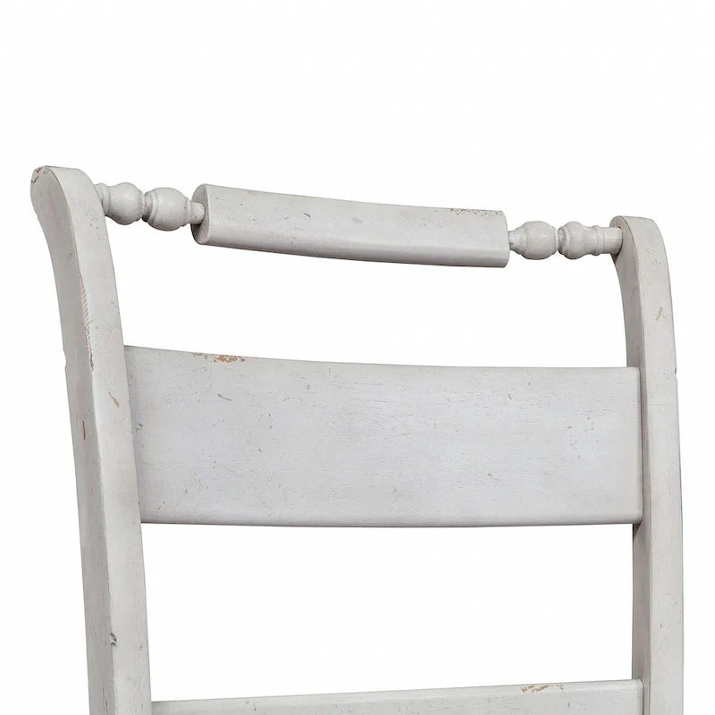 Whitney Antique Linen Slat Back Side Chair (Set of 2) 9