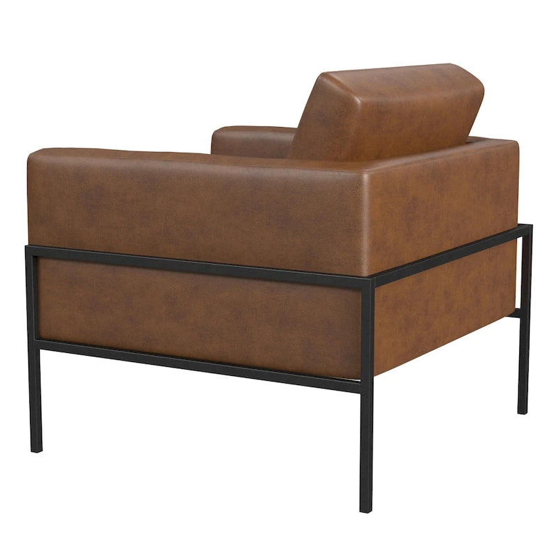 HomePop Modern Upholstered Club Chair w/Metal Frame 31