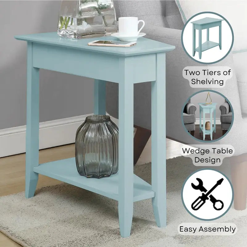 Convenience Concepts Tavolino a cuneo American Heritage con ripiano 34