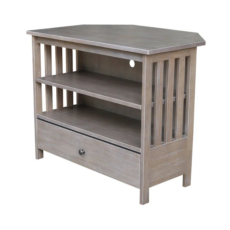 Solid Hardwood Mission Corner TV Stand 9
