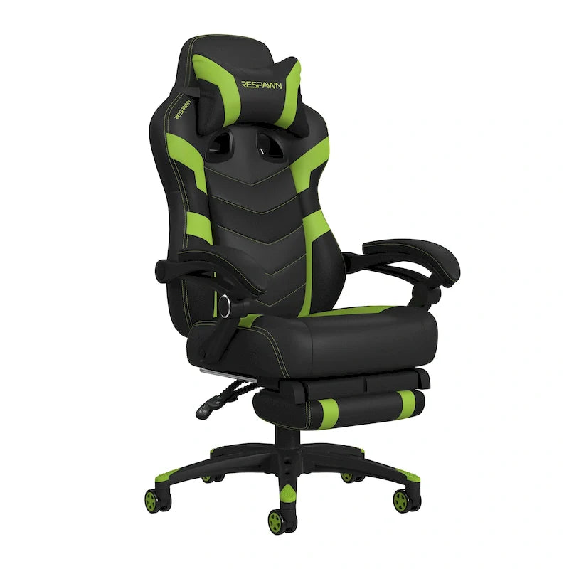 Sedia da gaming RESPAWN 110 Pro - Sedia da gaming con poggiapiedi, sedia ergonomica per computer da scrivania