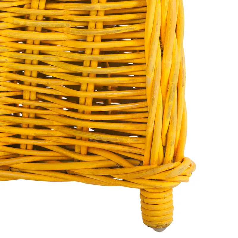 SAFAVIEH Sinja Yellow Rattan Club Chair - 24  x 26  x 35  - 24Wx26Dx35H 24