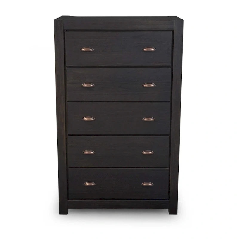 Grain Wood Furniture Montauk 5-drawer Solid Wood Chest 17