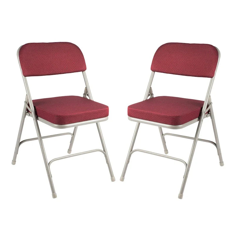 Hampden Furnishings Bernadine Collection Deluxe Fabric Padded Folding Chair, Pack of 2 5