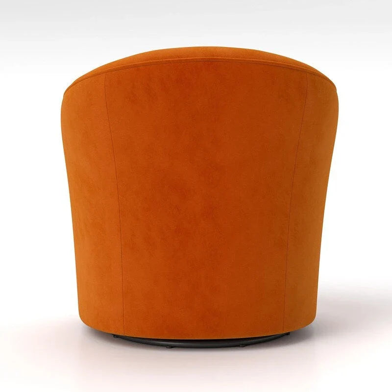 Velvet Upholstered 360 Degree Swivel Barrel Chair with Button Tufted Back 13