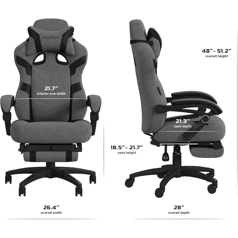 RESPAWN 110 Pro Gaming Chair - Gaming Chair with Footrest, Ergonomic Computer Desk Chair 49