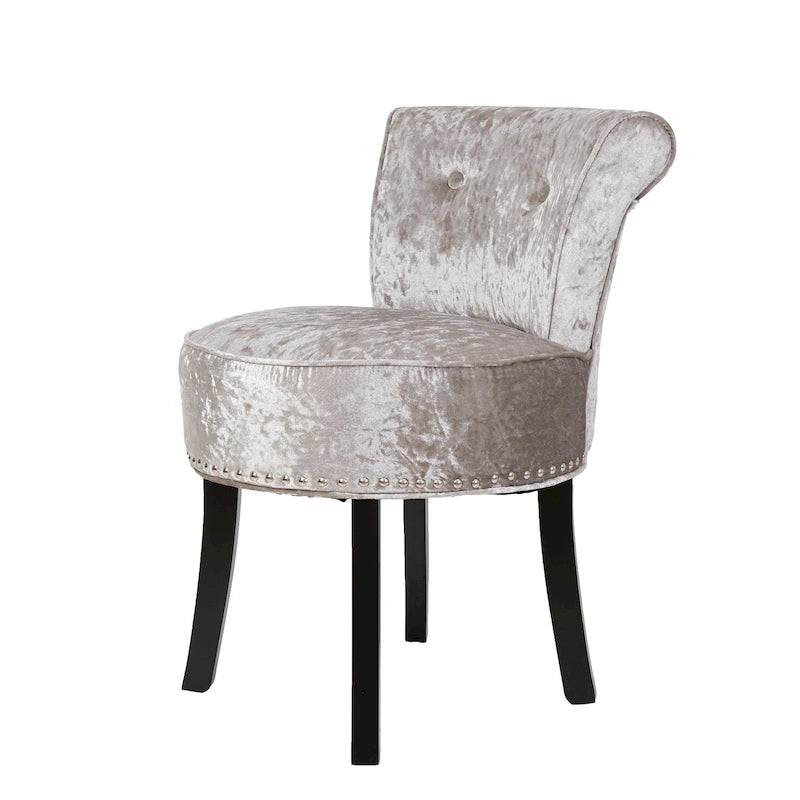 27.5 Tall Solid Wood Vanity Stool Chair - 27.5 H X 19 W X 11.8 D 6